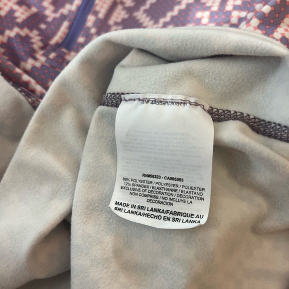 NIKE PRO WOMEN’S MULTICOLORED (PURPLE) FLEECE LINED HALF ZIP PULLOVER SIZE L - Picture 6 of 6